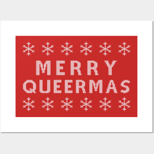 Merry Queermas Ugly Sweater (White) Posters and Art